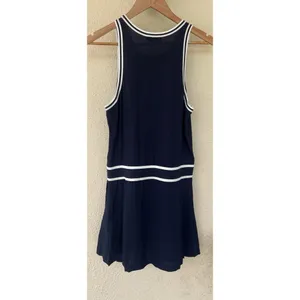 NWT Sporty & Rich Phoebe Dress Women’s Medium Navy White Preppy Tennis Academia thumbnail 6