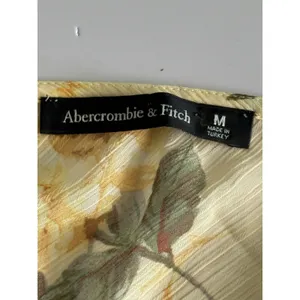 Abercrombie & Fitch Women's‎ Size Medium Yellow Floral V-Neck Midi Dress Flutter thumbnail 2