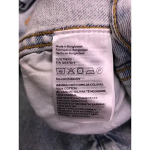 H&M‎ &Denim Trucker Jacket Women 3XL Blue Acid Wash Oversized Jean Coat thumbnail 9