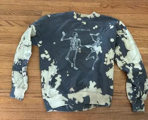 Desert dreamer tie dye skeletons pullover sweatshirt Gray thumbnail 1