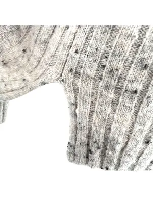 Madewell Donegal Inland Mock Neck Sweater coziest Yarn Speckled Cream Size Large thumbnail 9