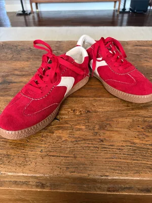 Corkys Red Faux Suede Spoiler Alert Gum Sole Sneakers Size 9 thumbnail 6