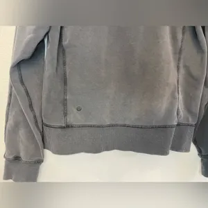 Lululemon Women’s Loop Zip Up Hoodie Acid‎ Rubber Dye Black Size L thumbnail 6