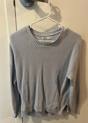 Hollister Light Blue Oversized Sweater thumbnail 1