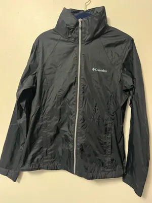 Columbia Black Lightweight Windbreaker and Rain Jacket thumbnail 1