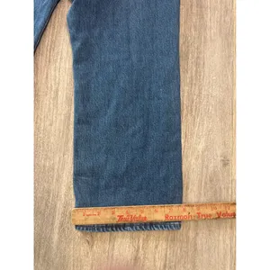 Madewell Straight Crop Jeans Medium Wash Distressed High Rise Size 32 thumbnail 9