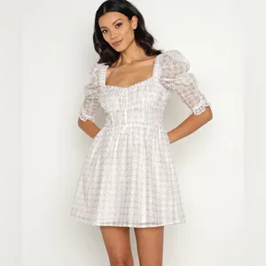 For Love and Lemons Libby Mini Eyelet Dress Size L NWT thumbnail 9