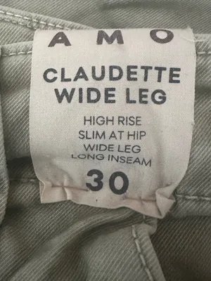 AMO Claudette Wide Leg Army Size 30 thumbnail 4