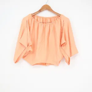 Unbranded Peach 2 Piece Set Batwing Crop Top & Ruched Maxi Skirt Size M thumbnail 2