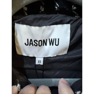 New! Jason Wu Luxe Black White Tweed Puffer Coat Old Money Jacket $395 MSRP thumbnail 8