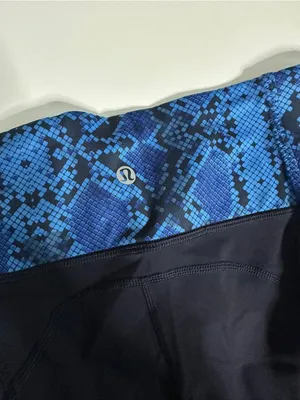 Lululemon All The Right Places Pant Size 6 Blue Snake Print Full Length Leggings thumbnail 10