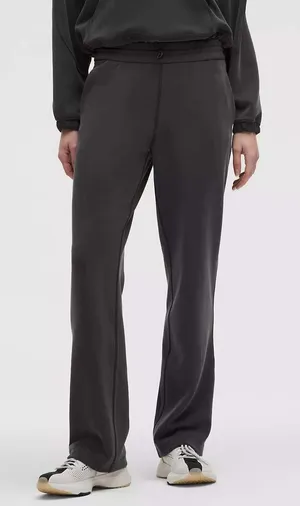 Lululemon Softstreme High-Rise Pant Regular‎ Sz 6 Black Charcoal Wide Leg thumbnail 1
