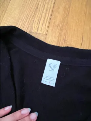 Free People Black Button Down Shirt Cotton Long Sleeve thumbnail 3