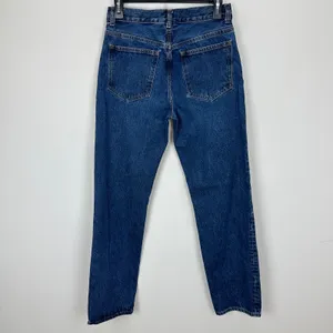 Madewell The Longline Straight Jean Mckinney Wash Dark Blue Rigid US 25 thumbnail 9
