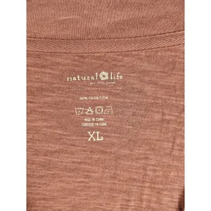 Natural Life Womens Rust Charlie V Neck Mini Dress Tunic Top XL thumbnail 3