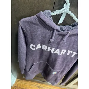Carhartt‎ Relaxed Fit Midweight Logo Graphic Sweatshirt in purple women's small thumbnail 2