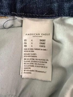 American Eagle Dream Jean Curvy Super Hi-Rise Jegging Size 4 Short Distressed thumbnail 3