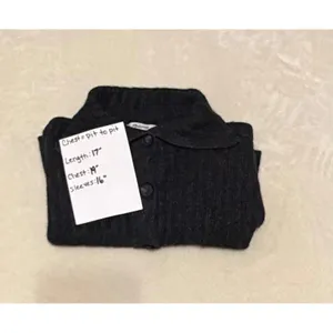 Madewell Wool Blend Ribbed Cardigan Button‎ Sweater Womens S Gray Crop Collared thumbnail 4