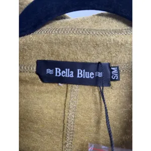 Bella Blue Longline Button Cardigan Womens Size S/M Olive Wool Blend Lagenlook thumbnail 3