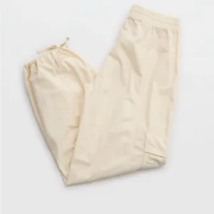 Aerie Cream High Waisted Go-For-It Baggy Cargo Wide Leg Pants Size XS thumbnail 6