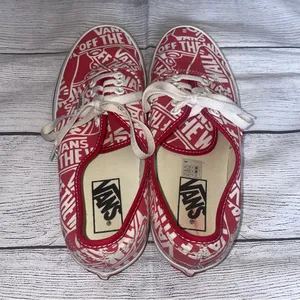 Vans Authentic Red and White Graphic Sneakers thumbnail 6