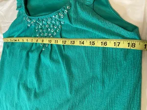 R.Q.T Petite blouse size: PS Green thumbnail 4