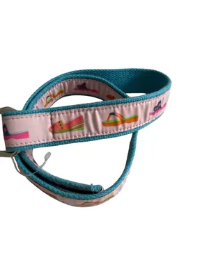 DOUGLAS PAQUETTE Providence RI Shoe Print Pattern Belt Size Small thumbnail 6