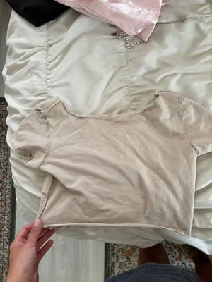 Soft Crème Textured Crop Tan thumbnail 4