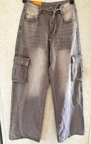 By Corea Washed Gray Cargo Boyfriend Jeans I think it’s a size S thumbnail 1