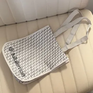 Lululemon Gray & White Chevron Tote Bag thumbnail 1