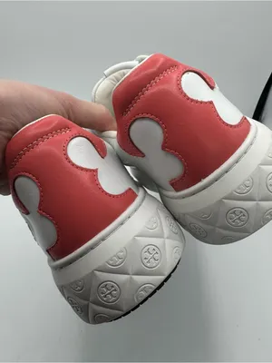 Tory‎ Burch Ladybug Platform Sneakers Titanium White/Washed Berry size 9.5 luxe thumbnail 4