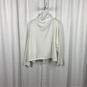 Aerie White Snowed In Fleece Mock Neck Pullover Sz.XL thumbnail 5