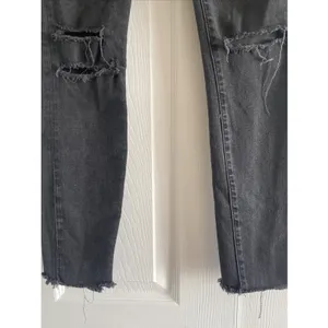 J Brand Low Rise Crop Skinny Womens Size 25 Black Mercy Distressed Jeans Edgy thumbnail 2