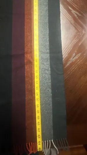 Made In Scotland 100% Cashmere Multi-Color Striped Winter Scarf thumbnail 4