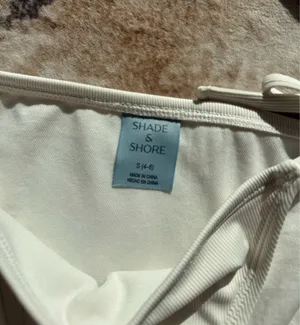Shade & Shore Cream Ribbed Bikini thumbnail 3