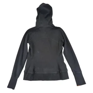 Athleta Triumph Hoodie Black Full Zip Sweatshirt Jacket Thumbholes‎ Size Small thumbnail 2