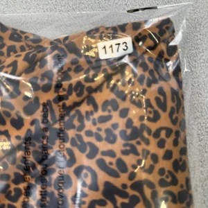 Shein Tunic Top M Womens Leopard Print Twist Front Short Sleeve Cute Blouse thumbnail 6