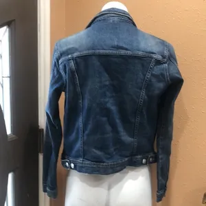 Zara blue denim button up jacket thumbnail 5