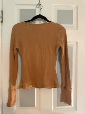 Altar’d State Waffle Knit Henley thumbnail 3