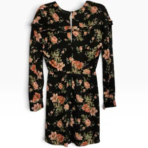 Reformation Eloise Floral Mini Dress Size 4 S Long Sleeve Romantic Ruffle V Neck thumbnail 4