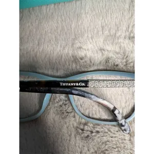 Tiffany & Co Women's Eyeglasses Case Black w/ Blue Accents Full Rim thumbnail 9