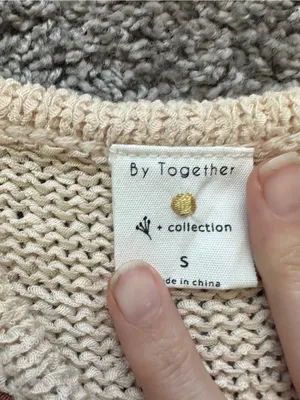 By Together Cream and Brown Striped Knit Tank thumbnail 3