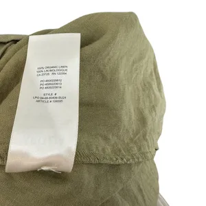 Aritzia Wilfred Eleta Organic Linen Button Front Maxi Dress Green Size Small thumbnail 12