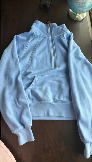 Light blue half zip gap fleece pullover thumbnail 1