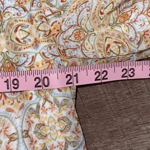Show Me Your Mumu Women's Kirby Floral Puff Short Sleeve Blouse Yellow Sz Medium thumbnail 9