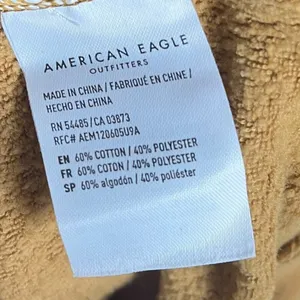 American Eagle Women's Small Hoodie Tan‎ Yellow Legging Fit Comfy Lounge Soft thumbnail 5