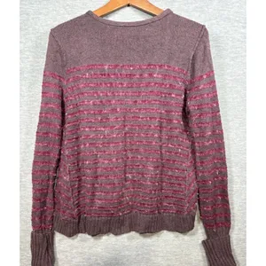 Free People Sweater Womens S Striped‎ Wool Angora Blend Casual thumbnail 6