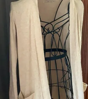 Abercrombie & Fitch Cozy Neutral Longline Open Pocket Basic Cardigan Sz. XS thumbnail 1