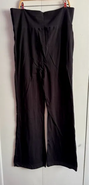 Black Yoga Pants, 3X thumbnail 2