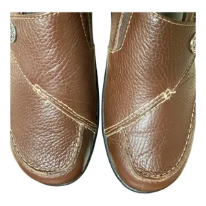 Clarks Ashland Lane Q Redwood Brown Leather Slip-On Comfort Loafers Size 9.5M thumbnail 6